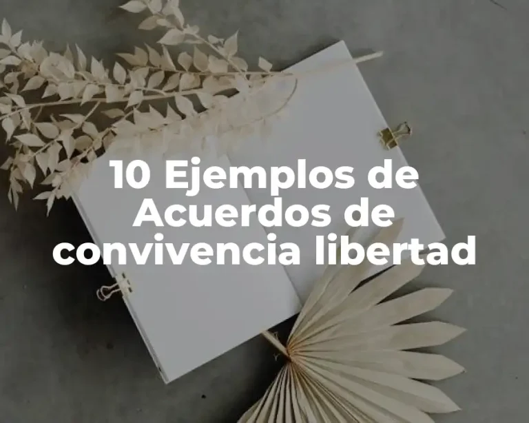 10 Ejemplos de Acuerdos de convivencia libertad