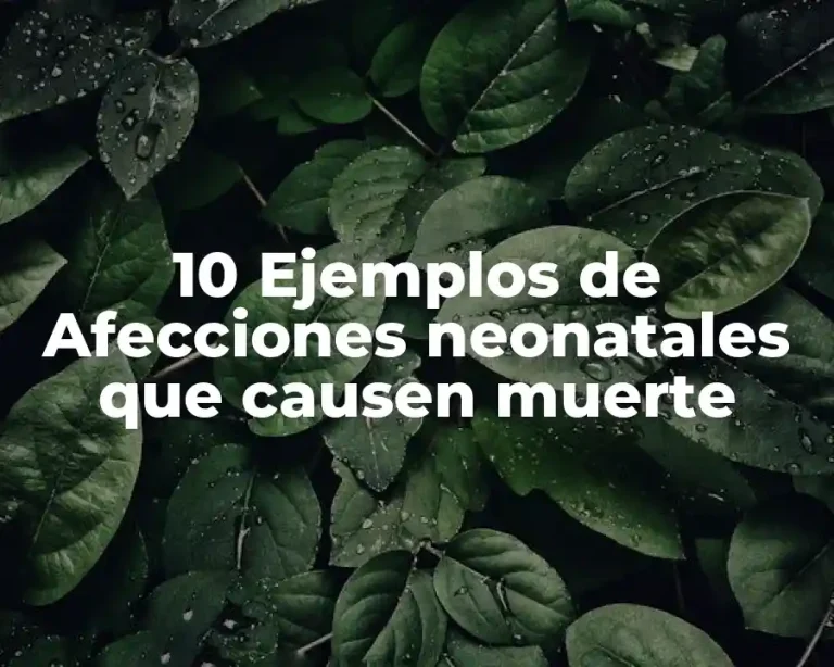 10 Ejemplos de Afecciones neonatales que causen muerte