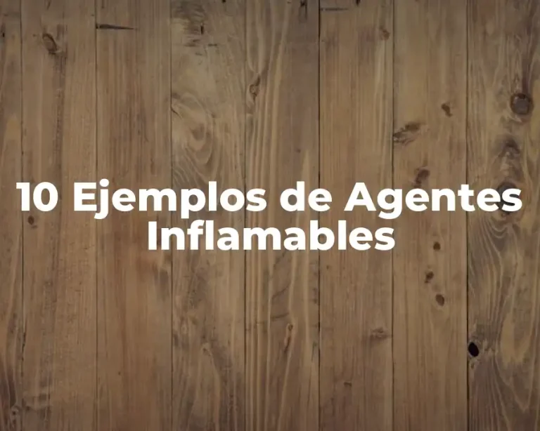 10 Ejemplos de Agentes Inflamables