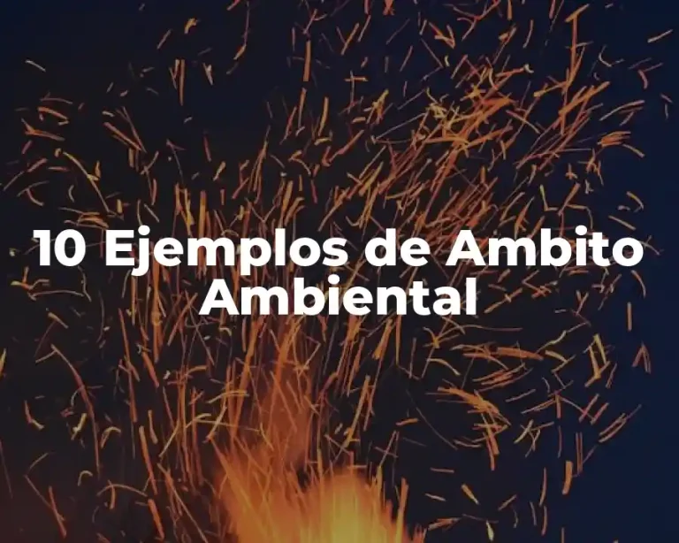 10 Ejemplos de Ambito Ambiental