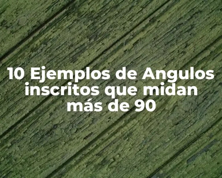 10 Ejemplos de Angulos inscritos que midan más de 90