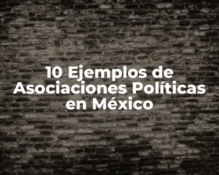 10 Ejemplos de Asociaciones Políticas en México