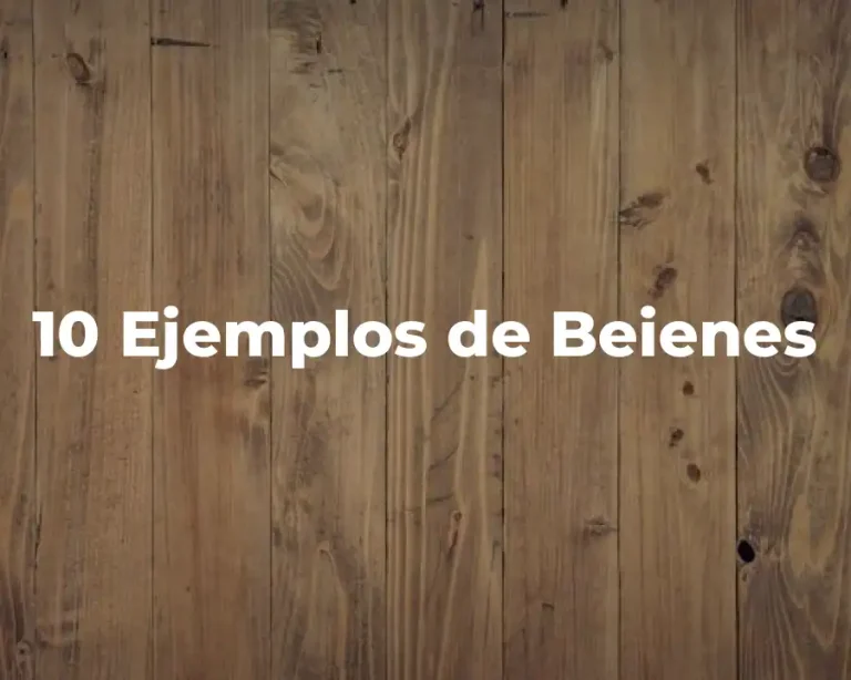 10 Ejemplos de Beienes
