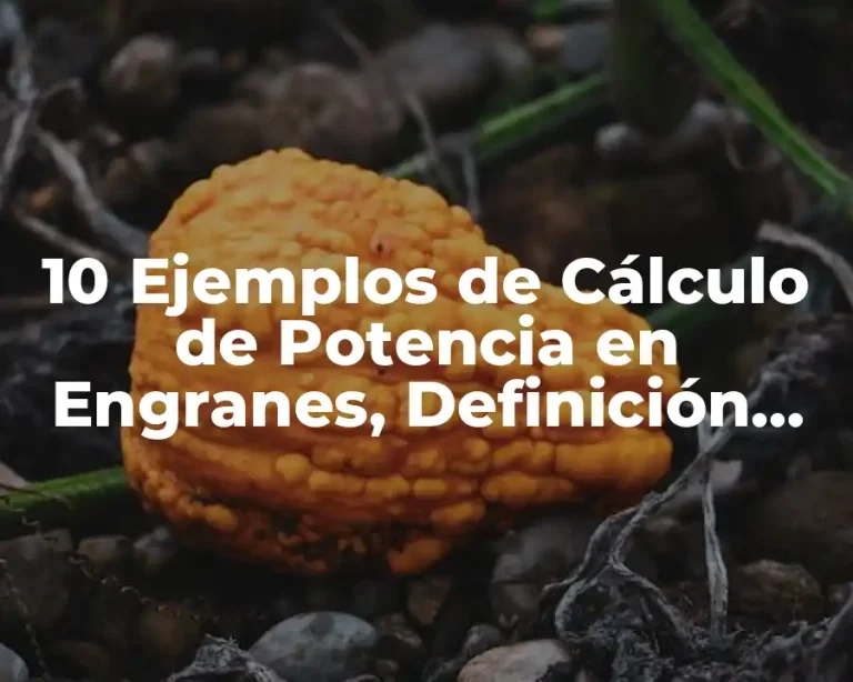 10 Ejemplos de Cálculo de Potencia en Engranes, Definición, Diferencias y para que sirve