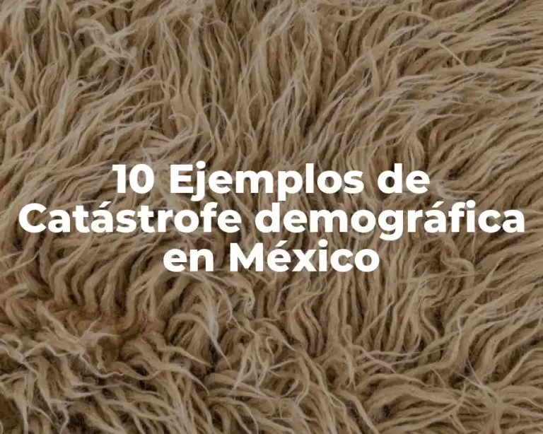 10 Ejemplos de Catástrofe demográfica en México