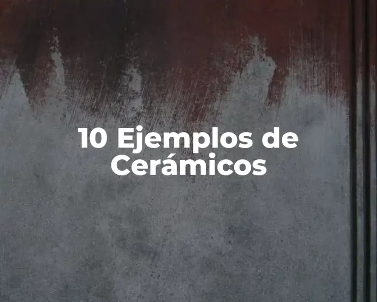 10 Ejemplos de Cerámicos