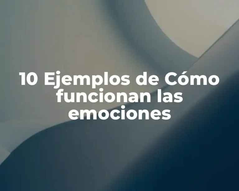 10 Ejemplos de Cómo funcionan las emociones