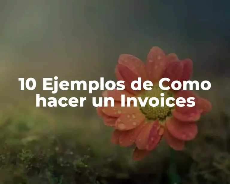 10 Ejemplos de Como hacer un Invoices