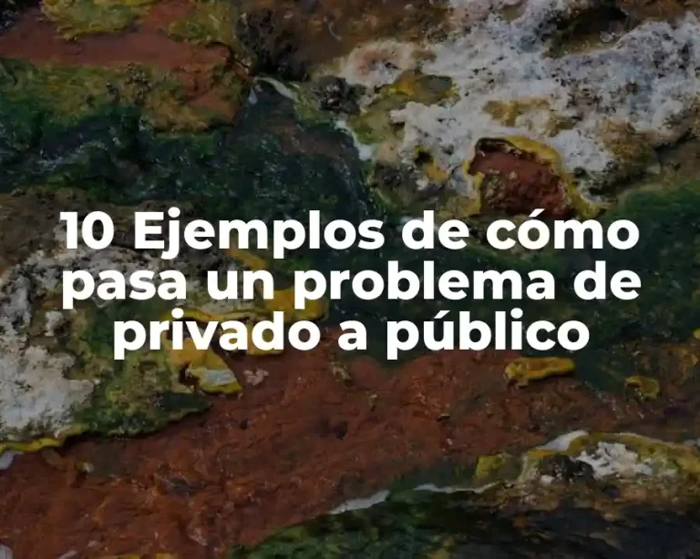 10 Ejemplos de cómo pasa un problema de privado a público
