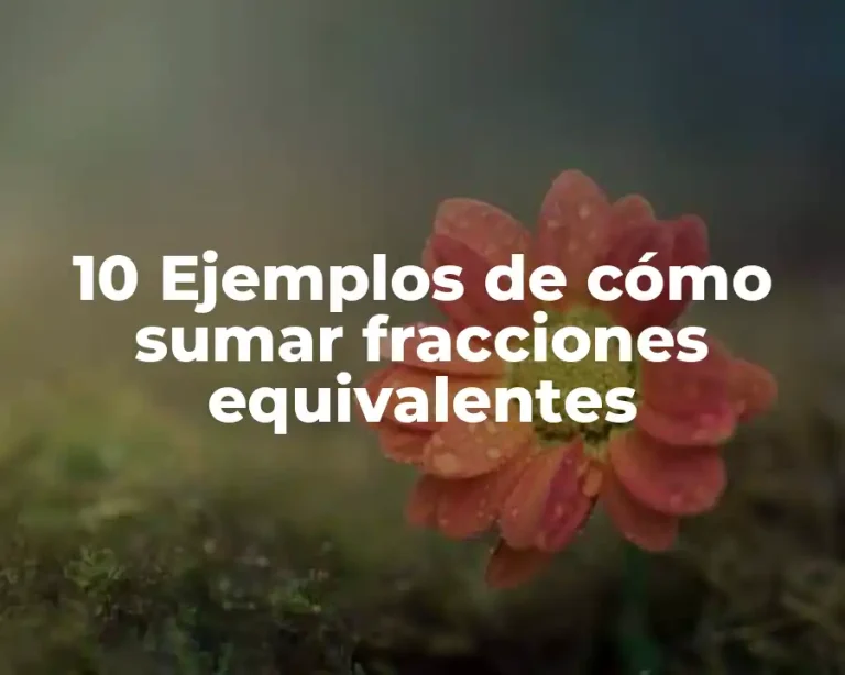 10 Ejemplos de cómo sumar fracciones equivalentes