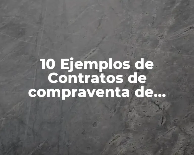 10 Ejemplos de Contratos de compraventa de vehículos entre particulares