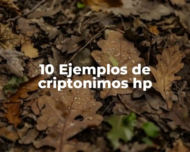 10 Ejemplos de criptonimos hp