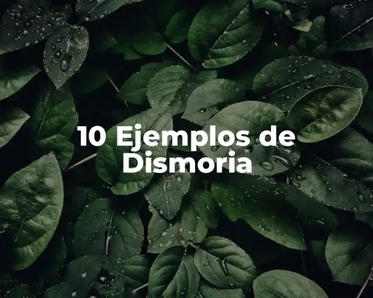 10 Ejemplos de Dismoria