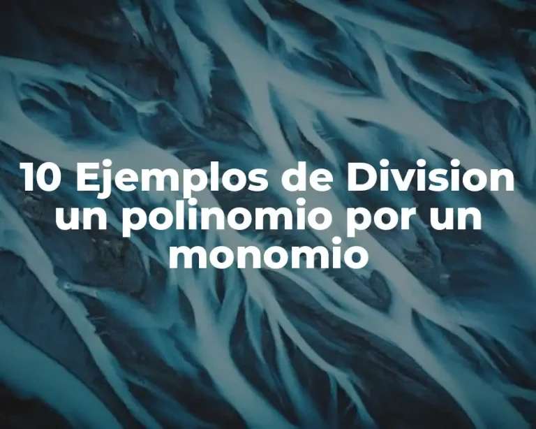 10 Ejemplos de Division un polinomio por un monomio