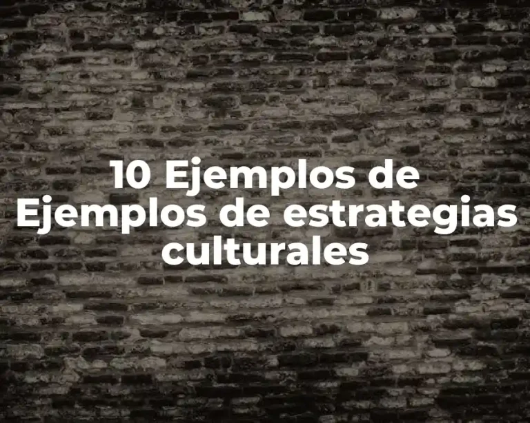 10 Ejemplos de Ejemplos de estrategias culturales