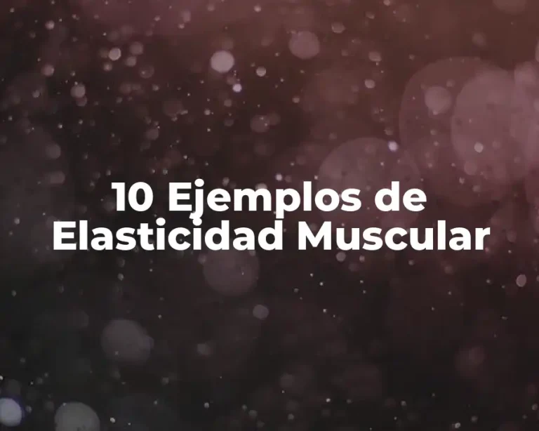 10 Ejemplos de Elasticidad Muscular