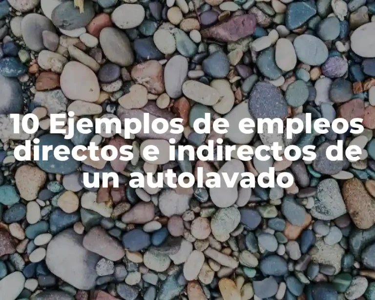 10 Ejemplos de empleos directos e indirectos de un autolavado