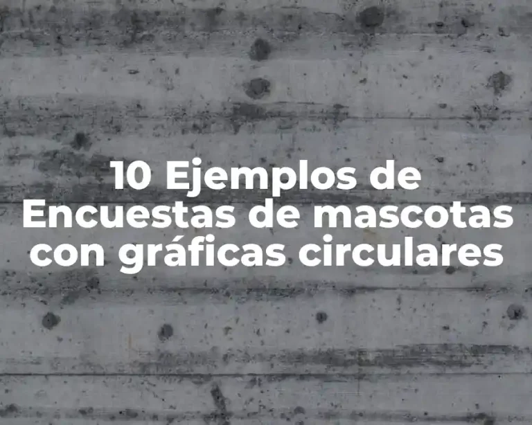 10 Ejemplos de Encuestas de mascotas con gráficas circulares