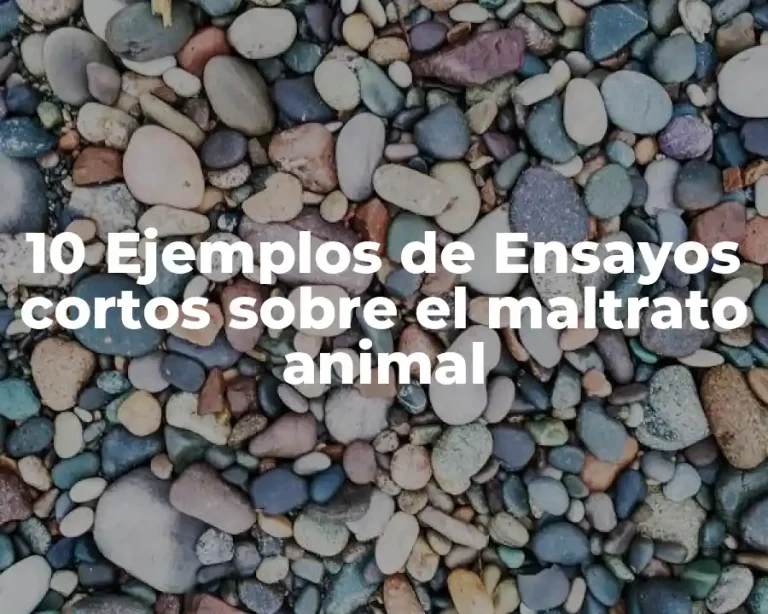 10 Ejemplos de Ensayos cortos sobre el maltrato animal