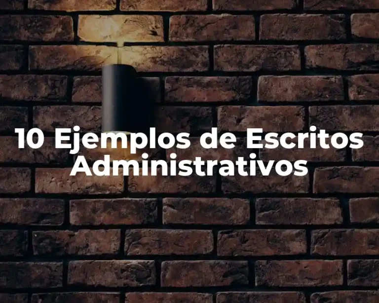 10 Ejemplos de Escritos Administrativos