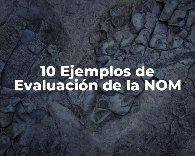 10 Ejemplos de Evaluación de la NOM