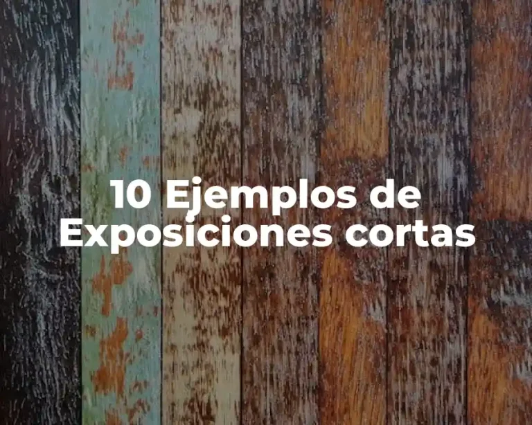 10 Ejemplos de Exposiciones cortas