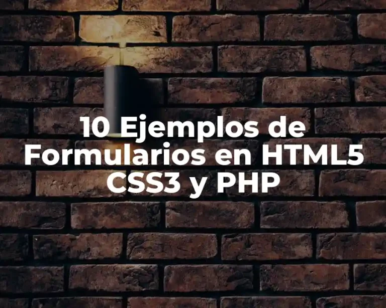 10 Ejemplos de Formularios en HTML5 CSS3 y PHP
