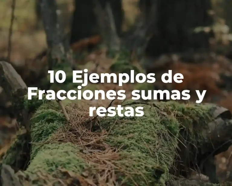 10 Ejemplos de Fracciones sumas y restas