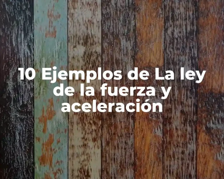 10 Ejemplos de La ley de la fuerza y aceleración
