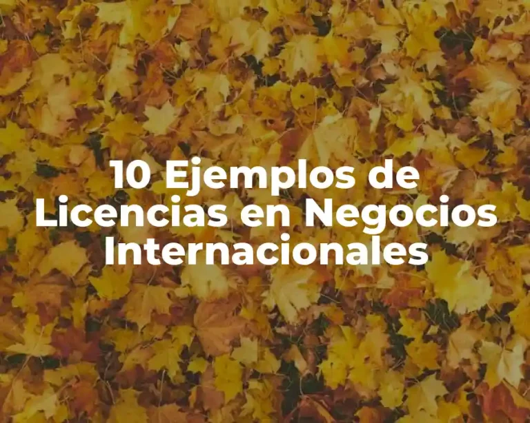 10 Ejemplos de Licencias en Negocios Internacionales