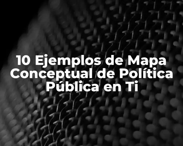 10 Ejemplos de Mapa Conceptual de Política Pública en Ti