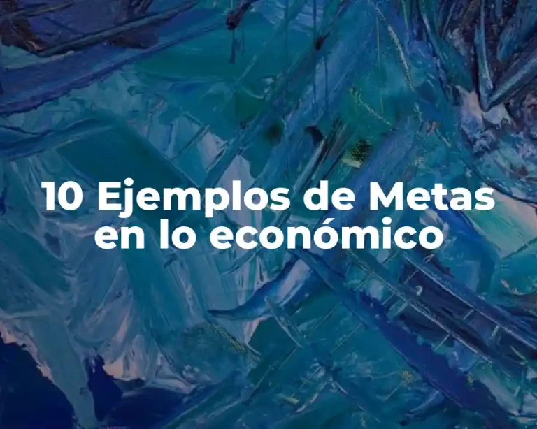10 Ejemplos de Metas en lo económico
