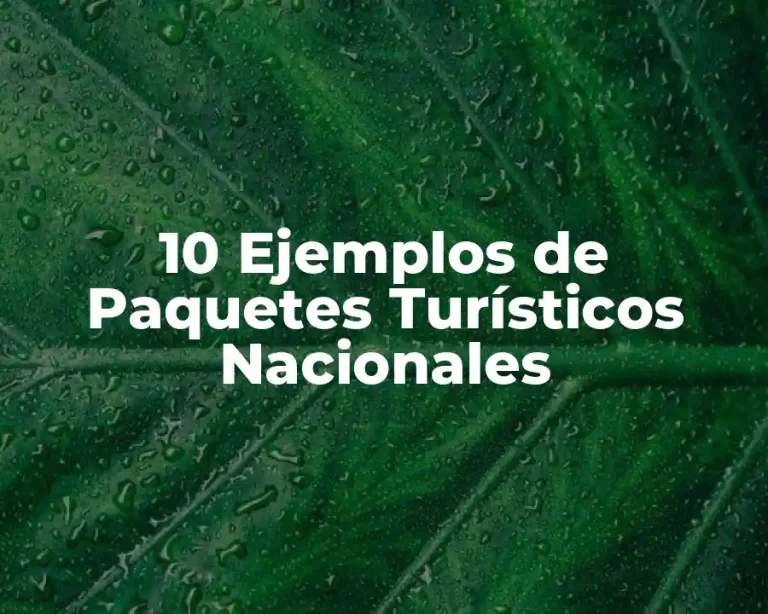 10 Ejemplos de Paquetes Turísticos Nacionales