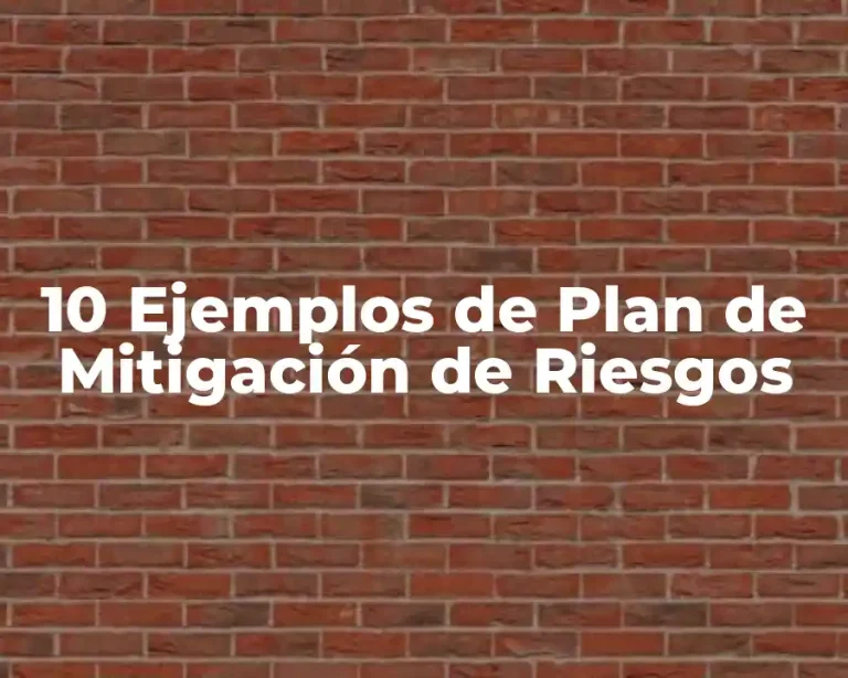 10 Ejemplos de Plan de Mitigación de Riesgos