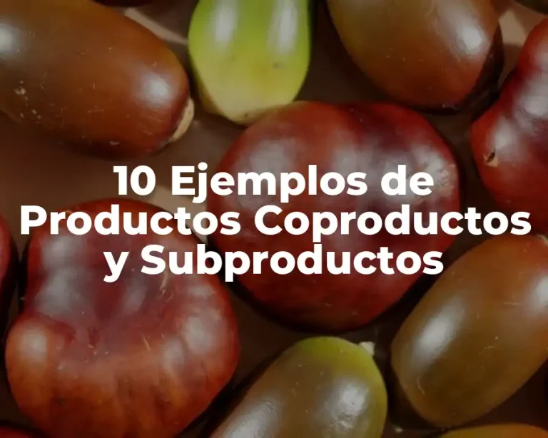 10 Ejemplos de Productos Coproductos y Subproductos