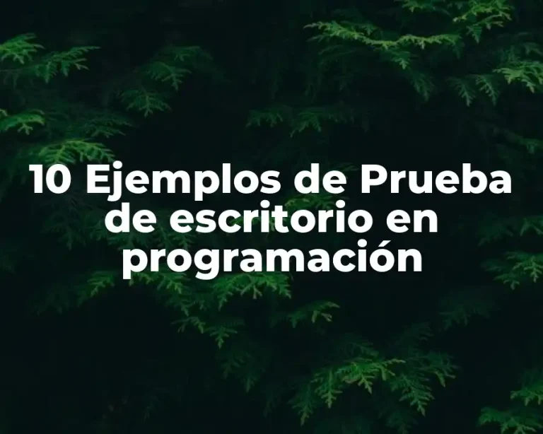 10 Ejemplos de Prueba de escritorio en programación