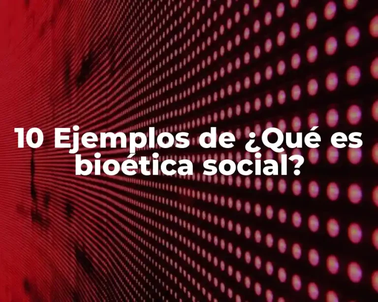 10 Ejemplos de ¿Qué es bioética social?
