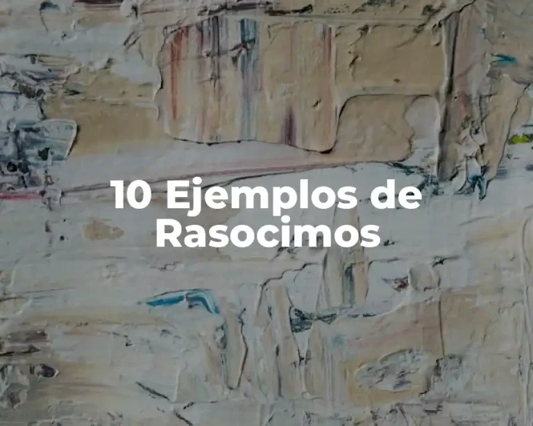 10 Ejemplos de Rasocimos