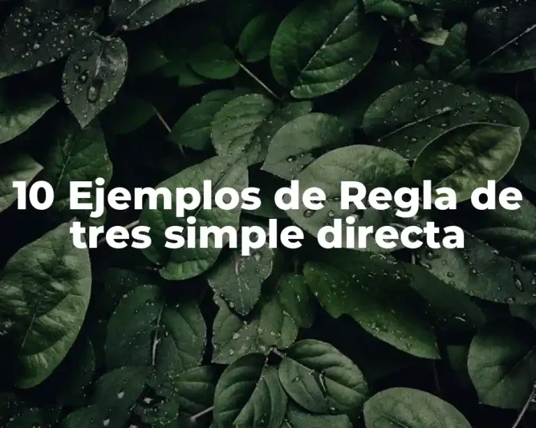 10 Ejemplos de Regla de tres simple directa