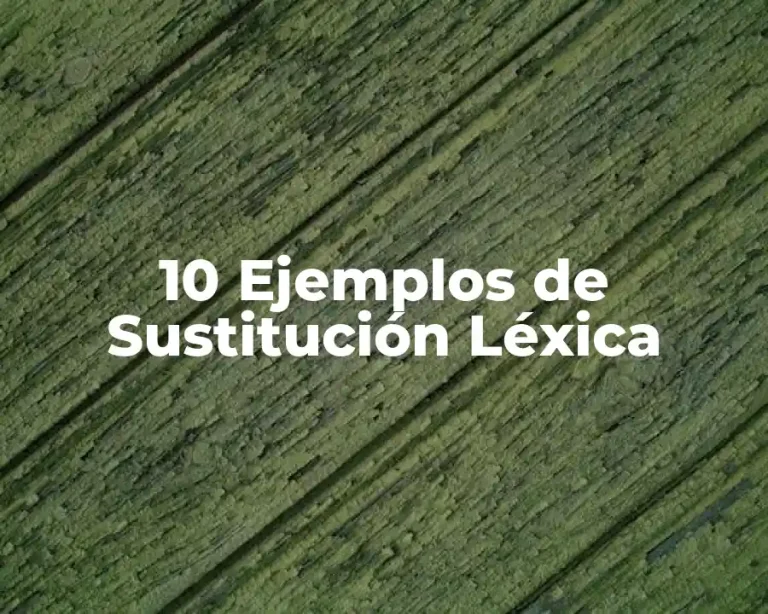 10 Ejemplos de Sustitución Léxica