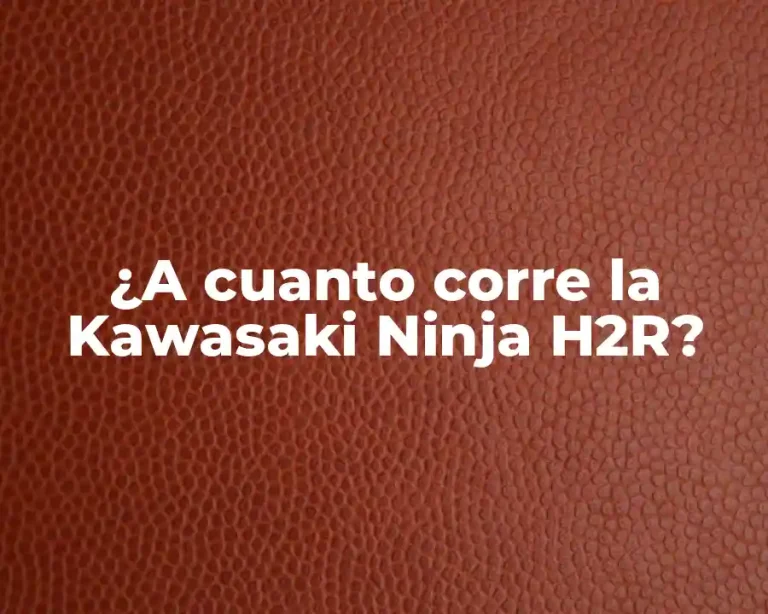 ¿A cuanto corre la Kawasaki Ninja H2R?