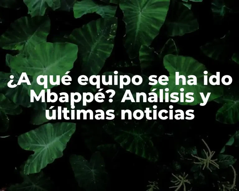 ¿A qué equipo se ha ido Mbappé? Análisis y últimas noticias