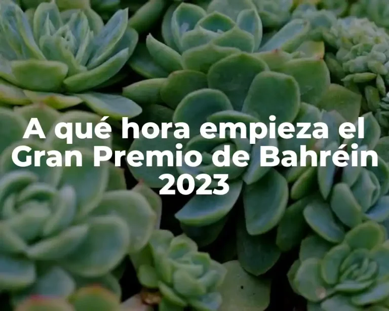 A qué hora empieza el Gran Premio de Bahréin 2023
