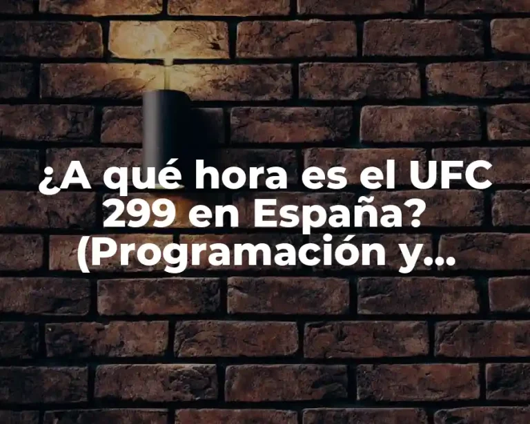 ¿A qué hora es el UFC 299 en España? (Programación y detalles)
