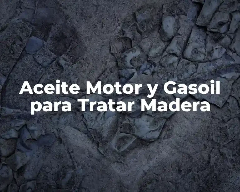 Aceite Motor y Gasoil para Tratar Madera