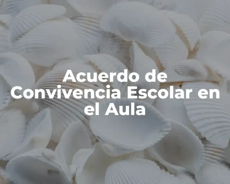 Acuerdo de Convivencia Escolar en el Aula