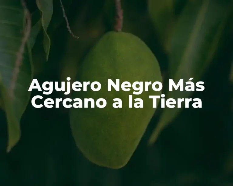Agujero Negro Más Cercano a la Tierra