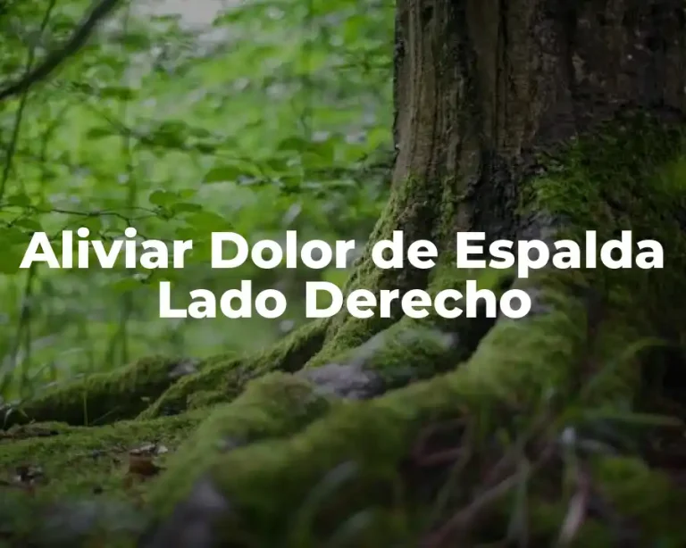 Aliviar Dolor de Espalda Lado Derecho