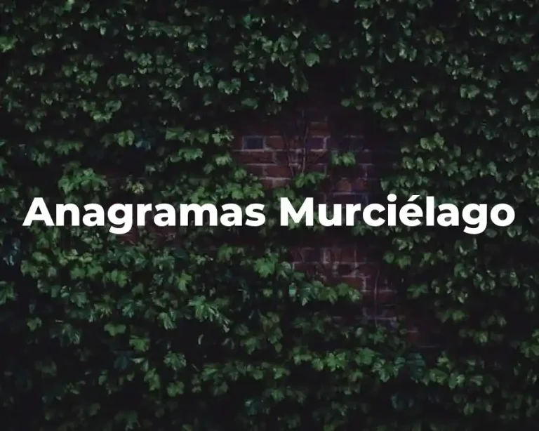 Anagramas Murciélago