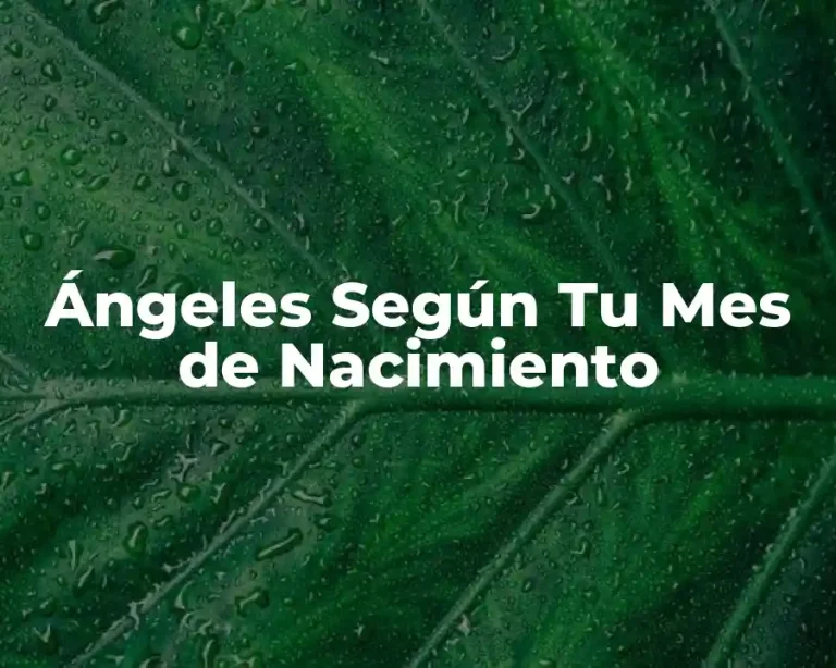 Ángeles Según Tu Mes de Nacimiento